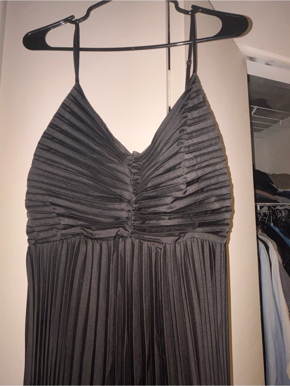 Petal & Pup Black Pleated Slip Dress - Picture 2 of 6